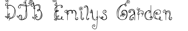 DJB Emilys Garden font preview